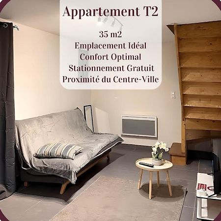 Appartement 2 Pieces Rdc En Duplex Vue Cour Parking Gratuit A 20Metres Roanne Exterior foto